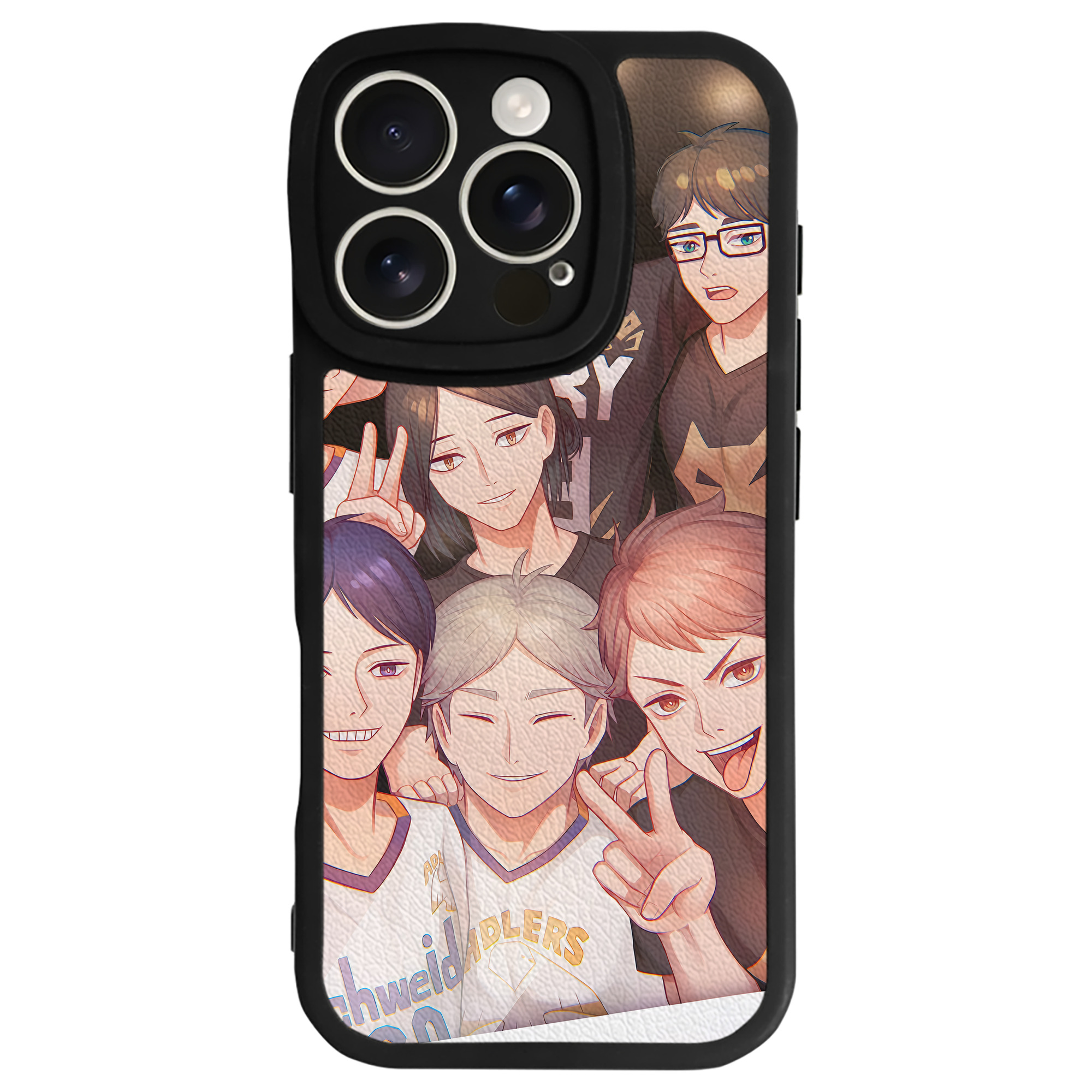 （画像用） ハイキュー!! Haikyu!! 【iPhone 16シリーズ対応】シリコンスマホケース（レザー調） 材質：シリコン